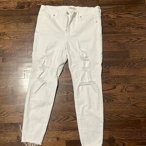 Madewell Hi Rise Skinny Jeans White